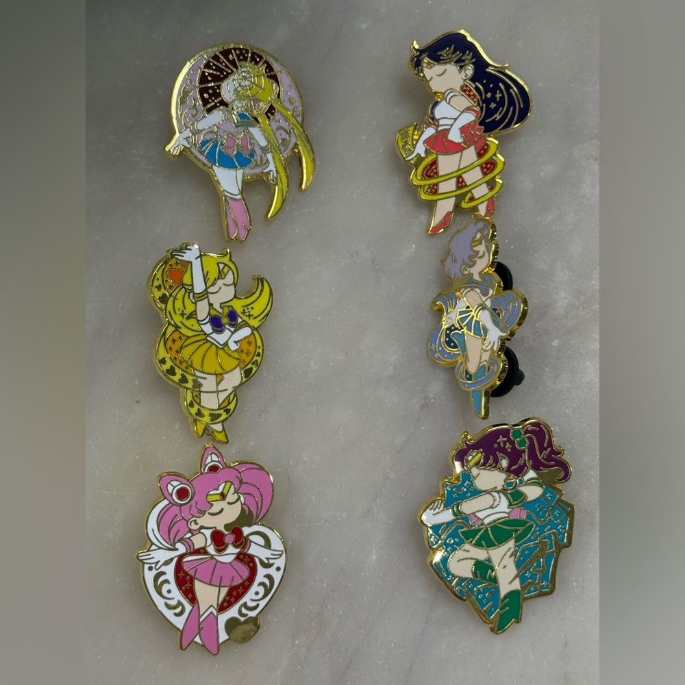 Sailor Moon Enamel Pin Set - Priced for all 6 Pins